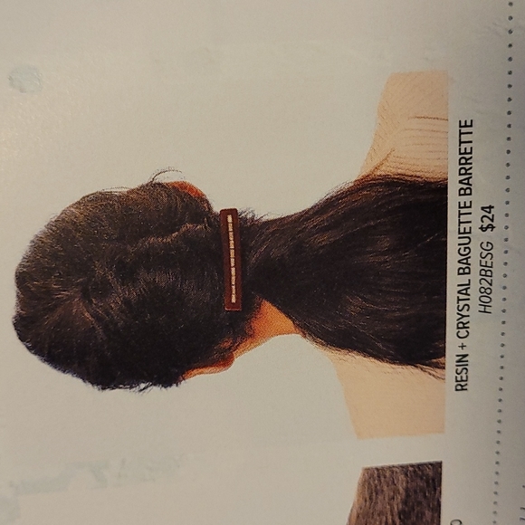 Jen Atkins Resin + Crystal Baguette Barrette - Picture 3 of 3